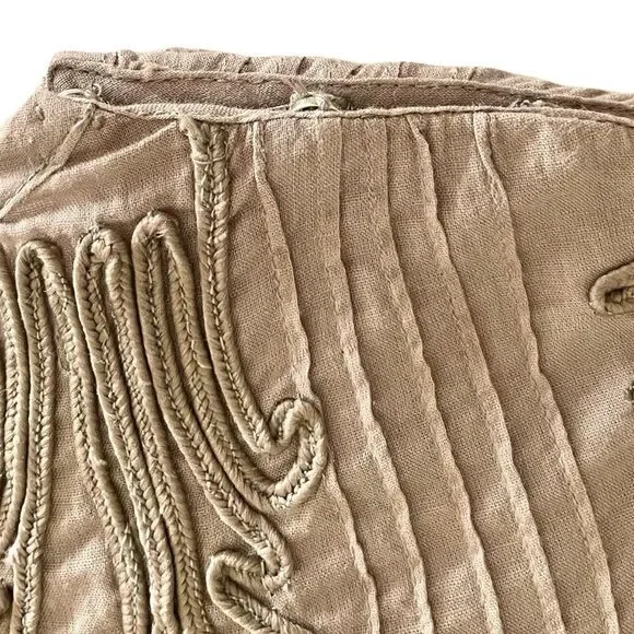 Free People Brown Embroidered Quills Cropped Top Size Small - Picture 11 of 14